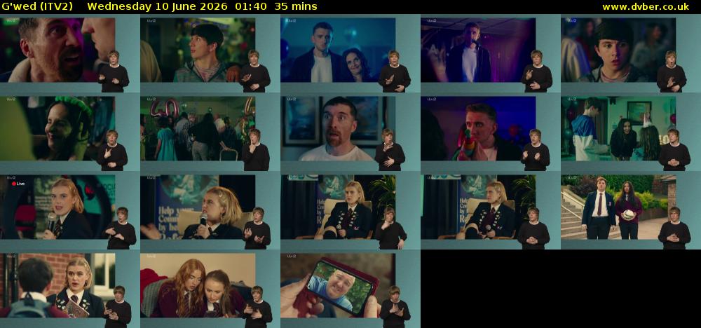 G'wed (ITV2) Wednesday 10 June 2026 01:40 - 02:15