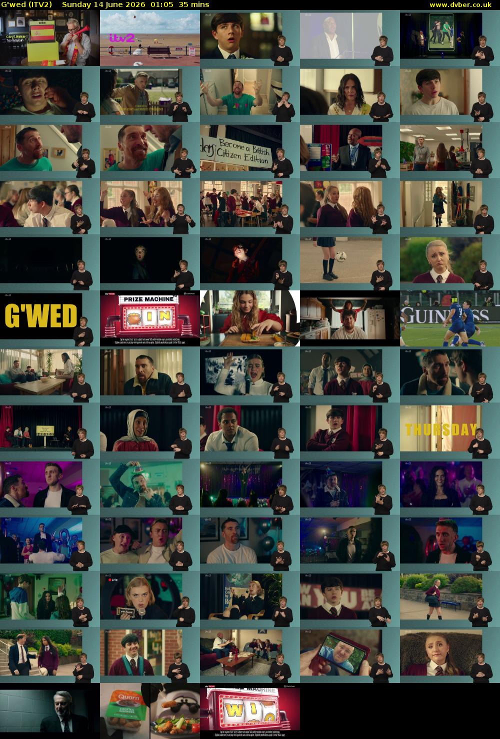 G'wed (ITV2) Sunday 14 June 2026 01:05 - 01:40