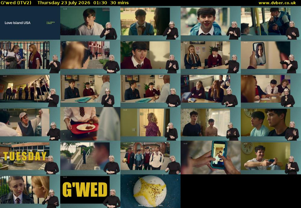 G'wed (ITV2) Thursday 23 July 2026 01:30 - 02:00