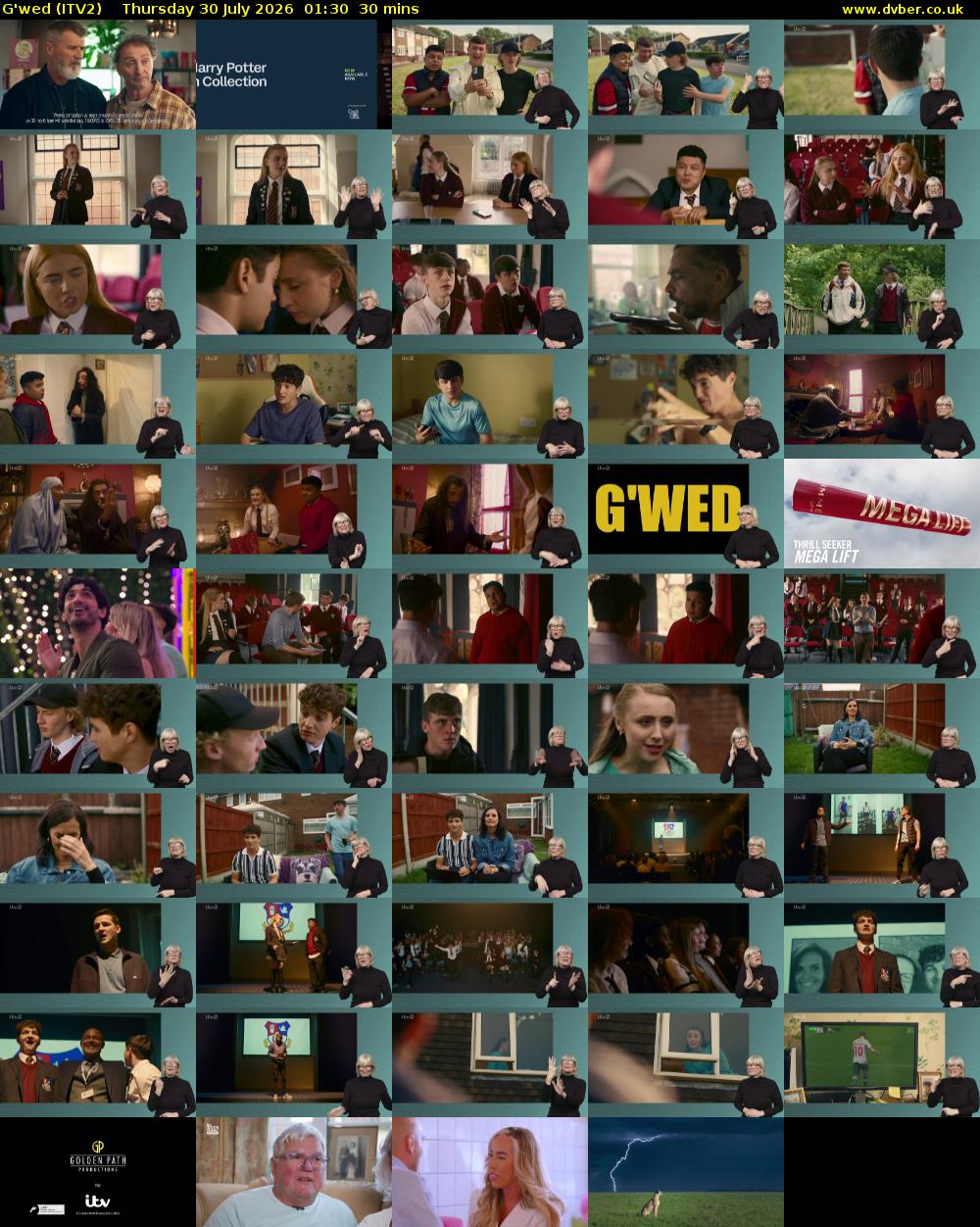 G'wed (ITV2) Thursday 30 July 2026 01:30 - 02:00