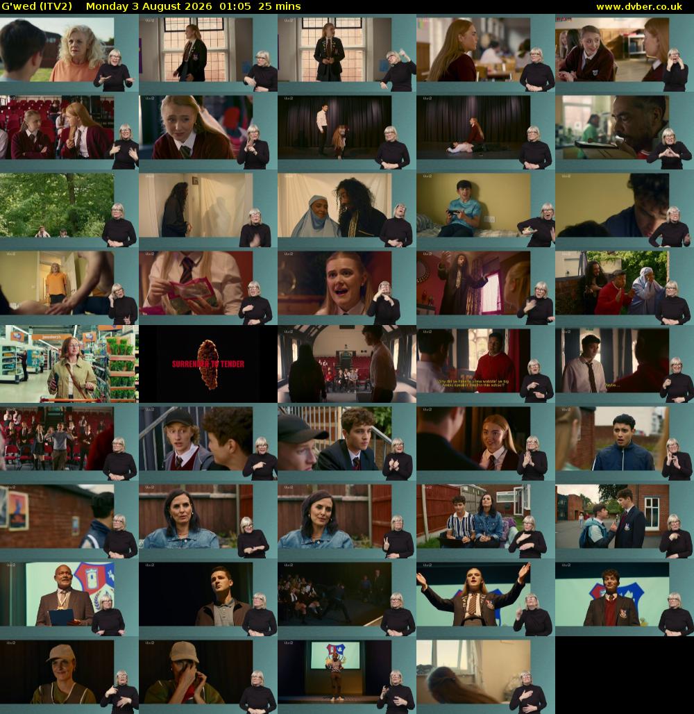 G'wed (ITV2) Monday 3 August 2026 01:05 - 01:30