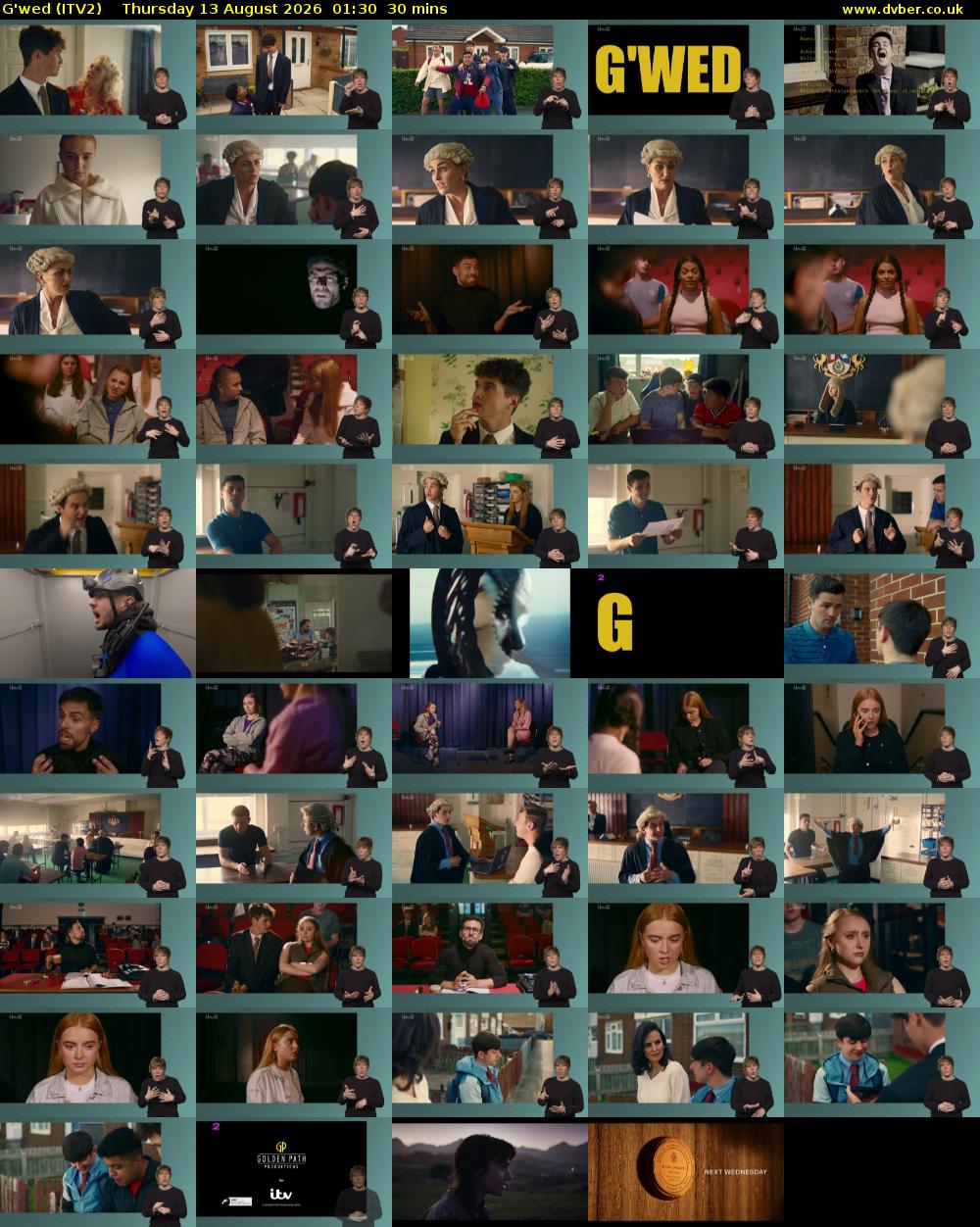 G'wed (ITV2) Thursday 13 August 2026 01:30 - 02:00