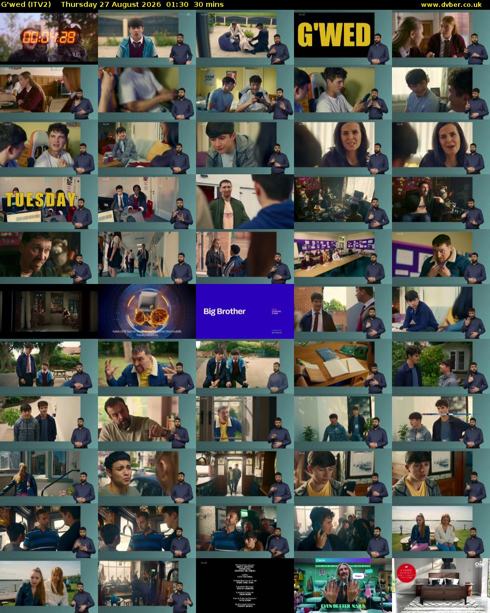 G'wed (ITV2) Thursday 27 August 2026 01:30 - 02:00
