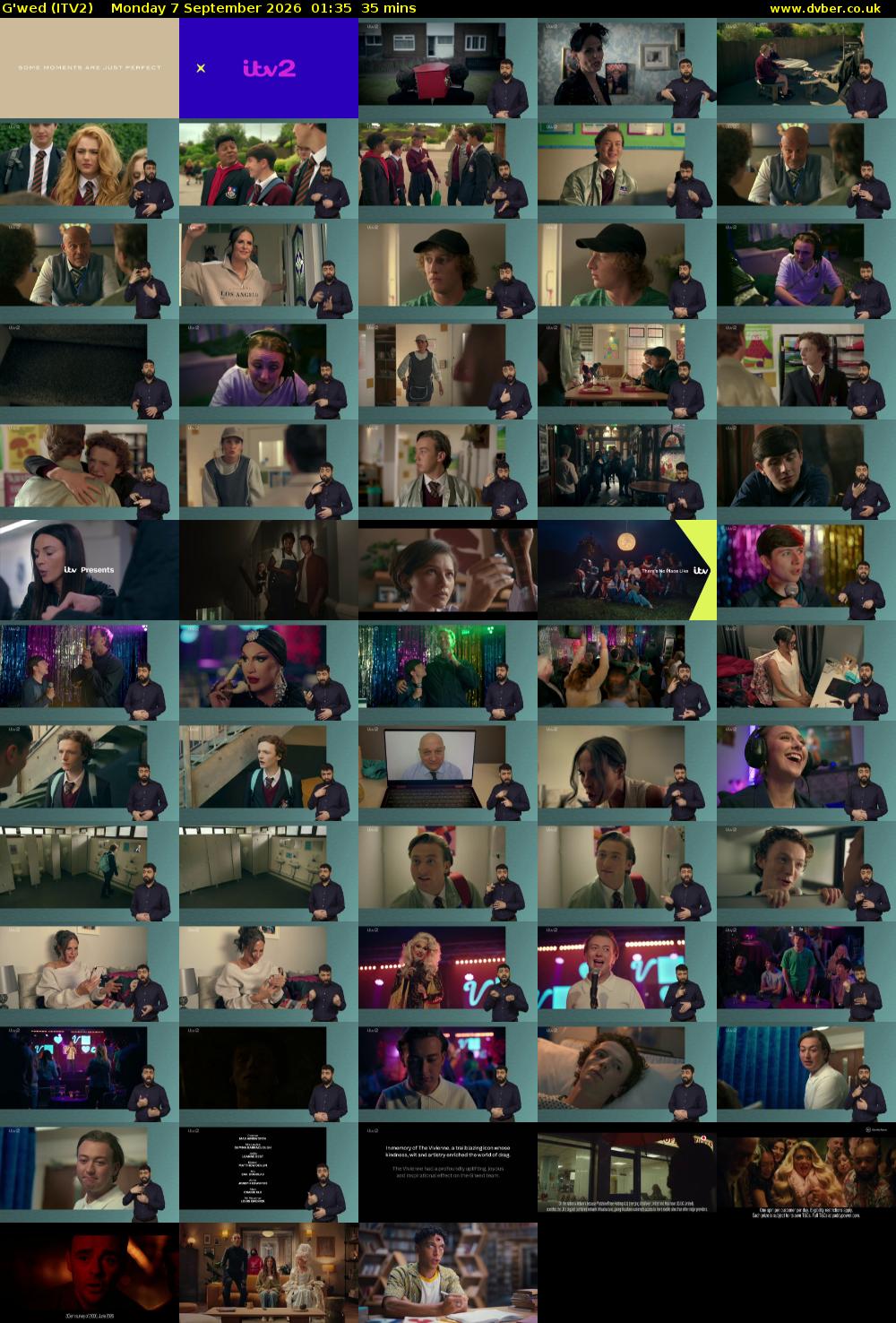 G'wed (ITV2) Monday 7 September 2026 01:35 - 02:10