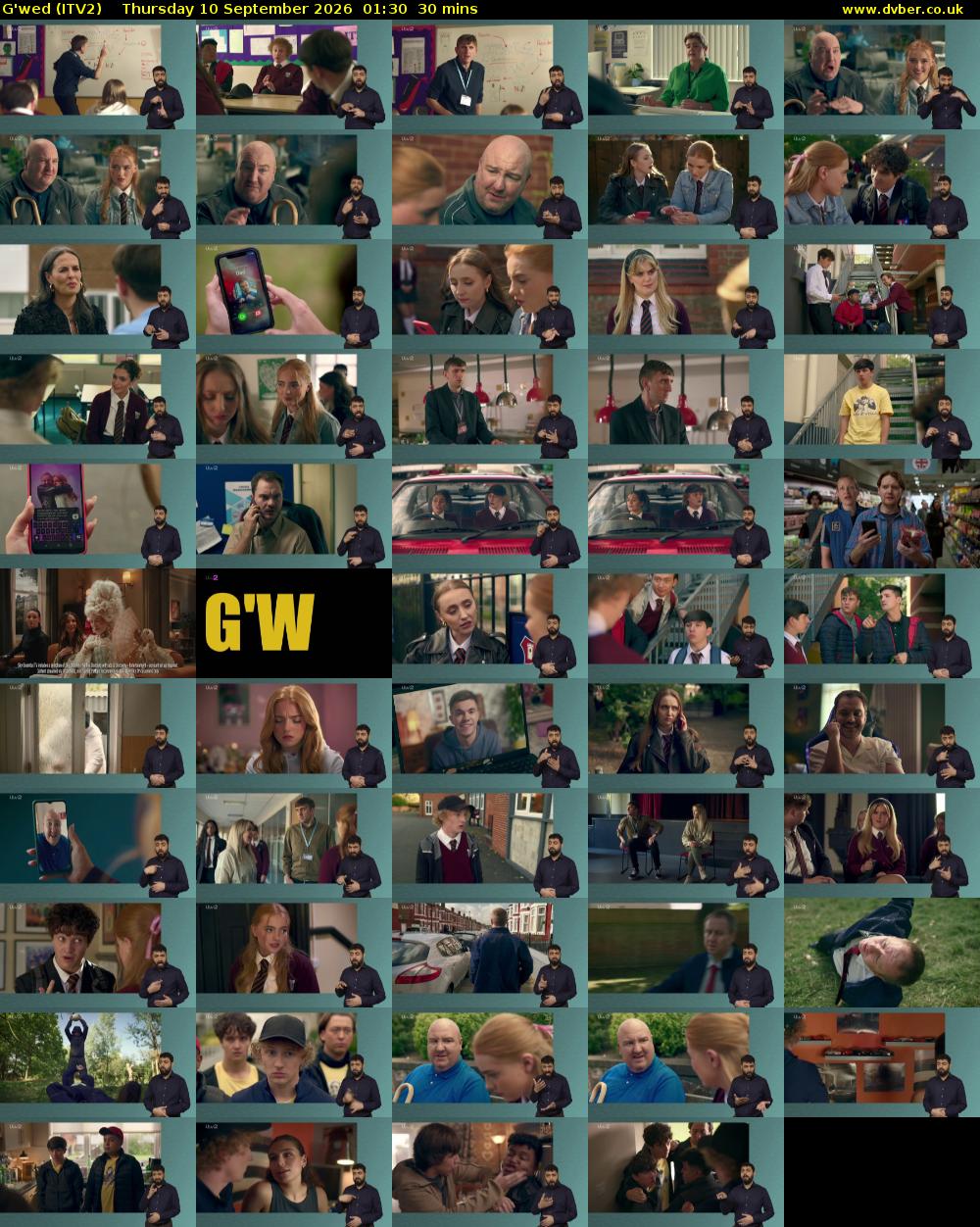 G'wed (ITV2) Thursday 10 September 2026 01:30 - 02:00