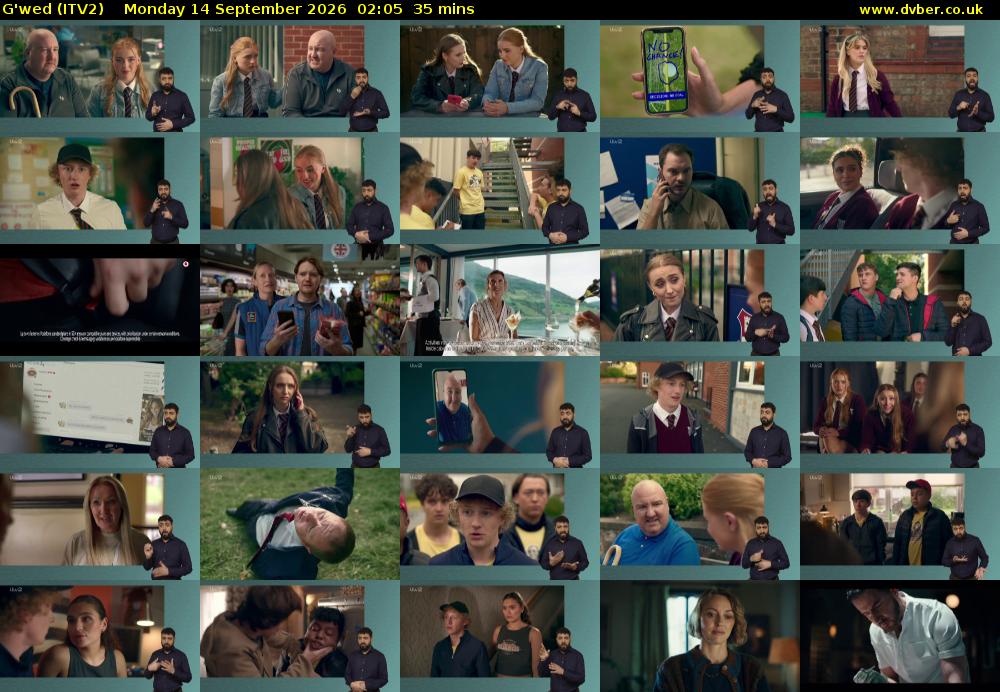G'wed (ITV2) Monday 14 September 2026 02:05 - 02:40