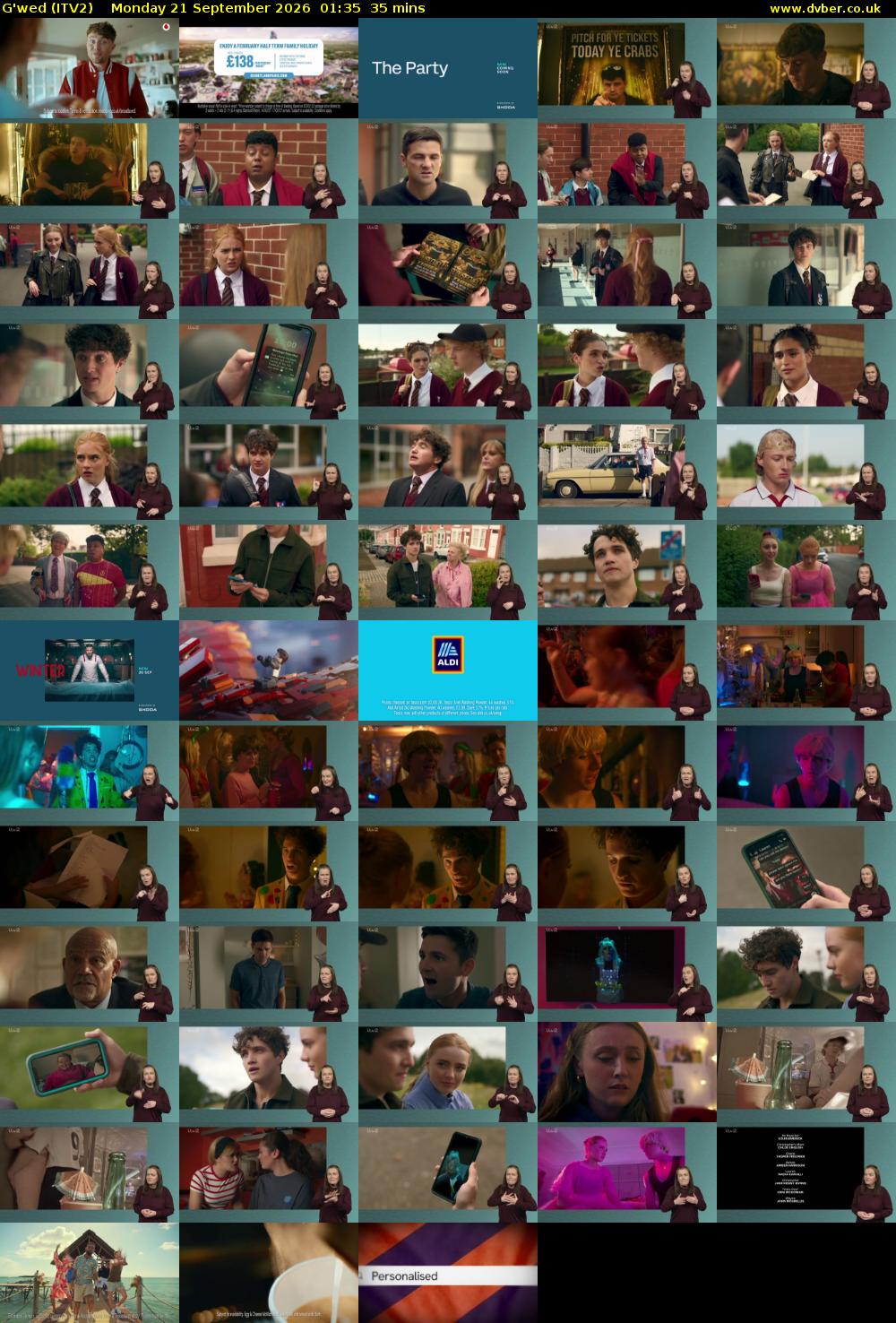 G'wed (ITV2) Monday 21 September 2026 01:35 - 02:10