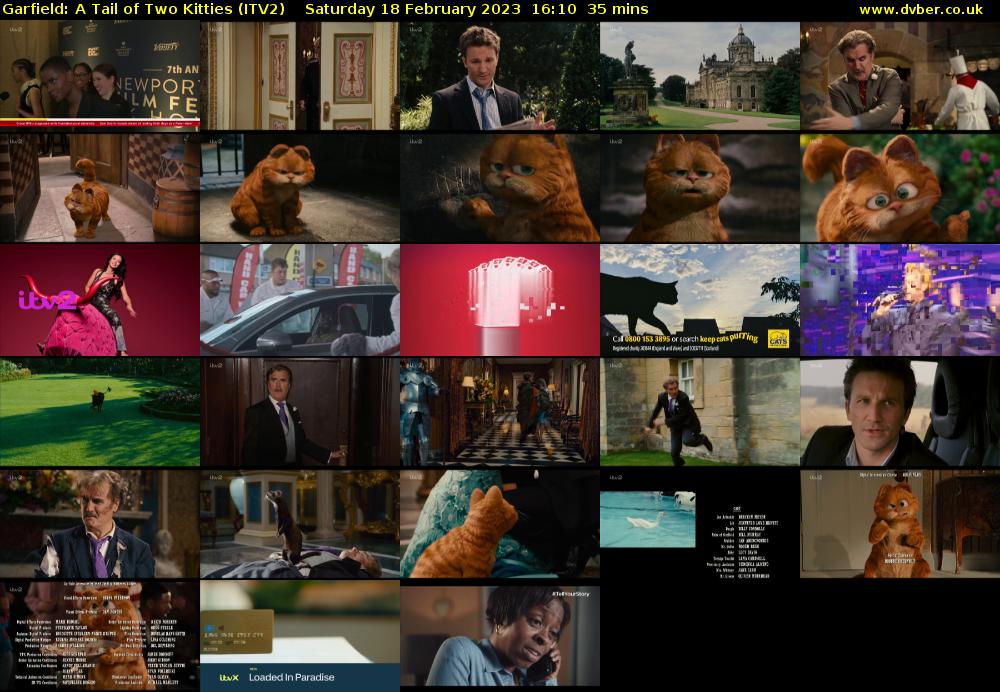Garfield: A Tail of Two Kitties (ITV2) Saturday 18 February 2023 16:10 - 16:45