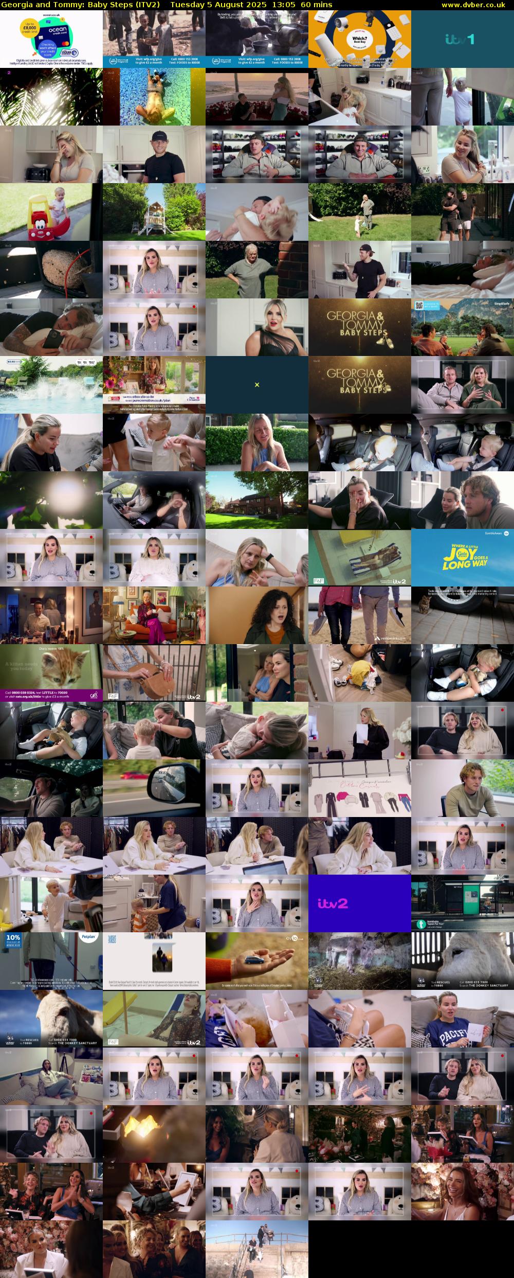 Georgia and Tommy: Baby Steps (ITV2) Tuesday 5 August 2025 13:05 - 14:05