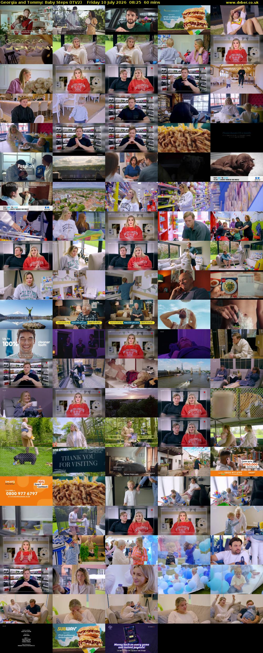 Georgia and Tommy: Baby Steps (ITV2) Friday 10 July 2026 08:25 - 09:25