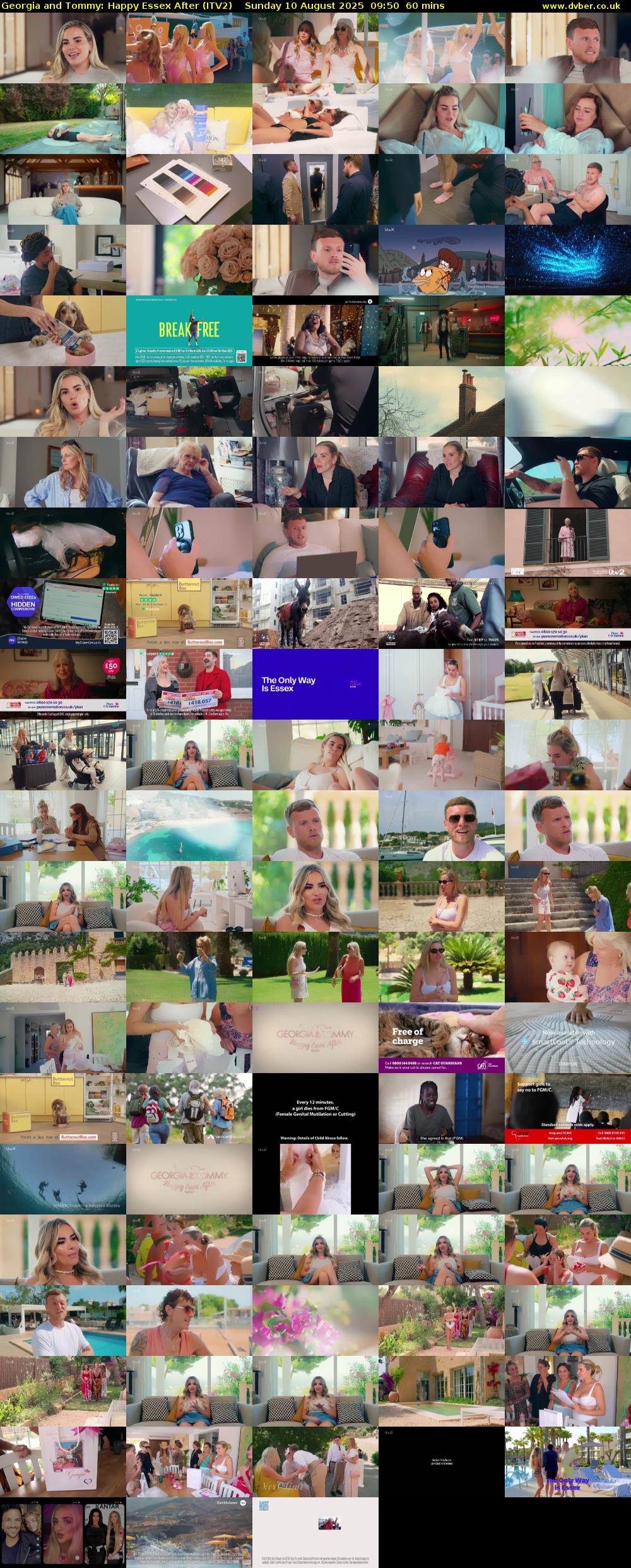 Georgia and Tommy: Happy Essex After (ITV2) Sunday 10 August 2025 09:50 - 10:50