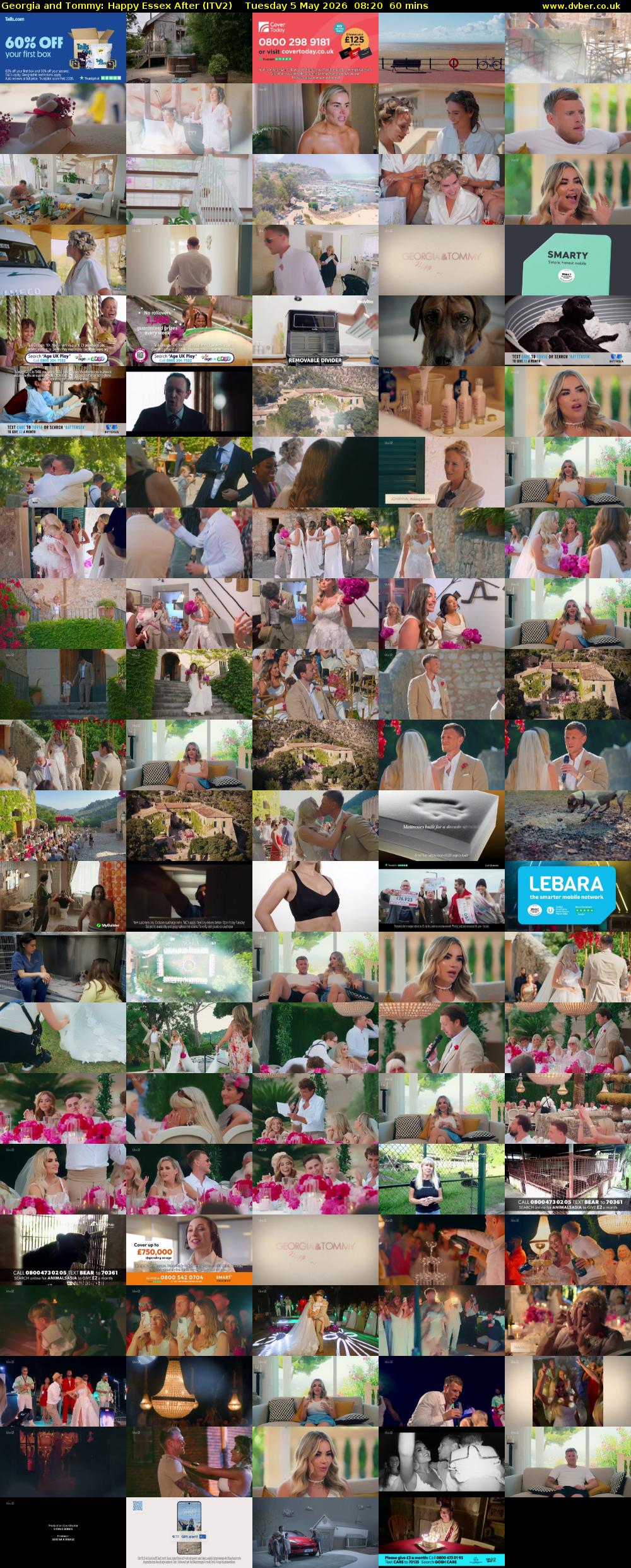 Georgia and Tommy: Happy Essex After (ITV2) Tuesday 5 May 2026 08:20 - 09:20