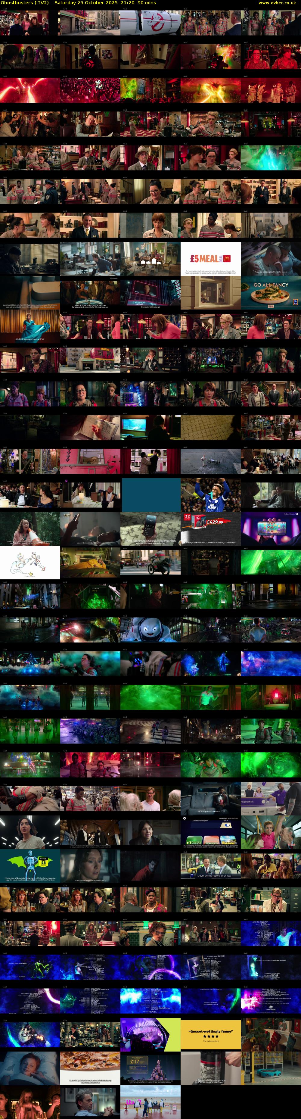 Ghostbusters (ITV2) Saturday 25 October 2025 21:20 - 22:50