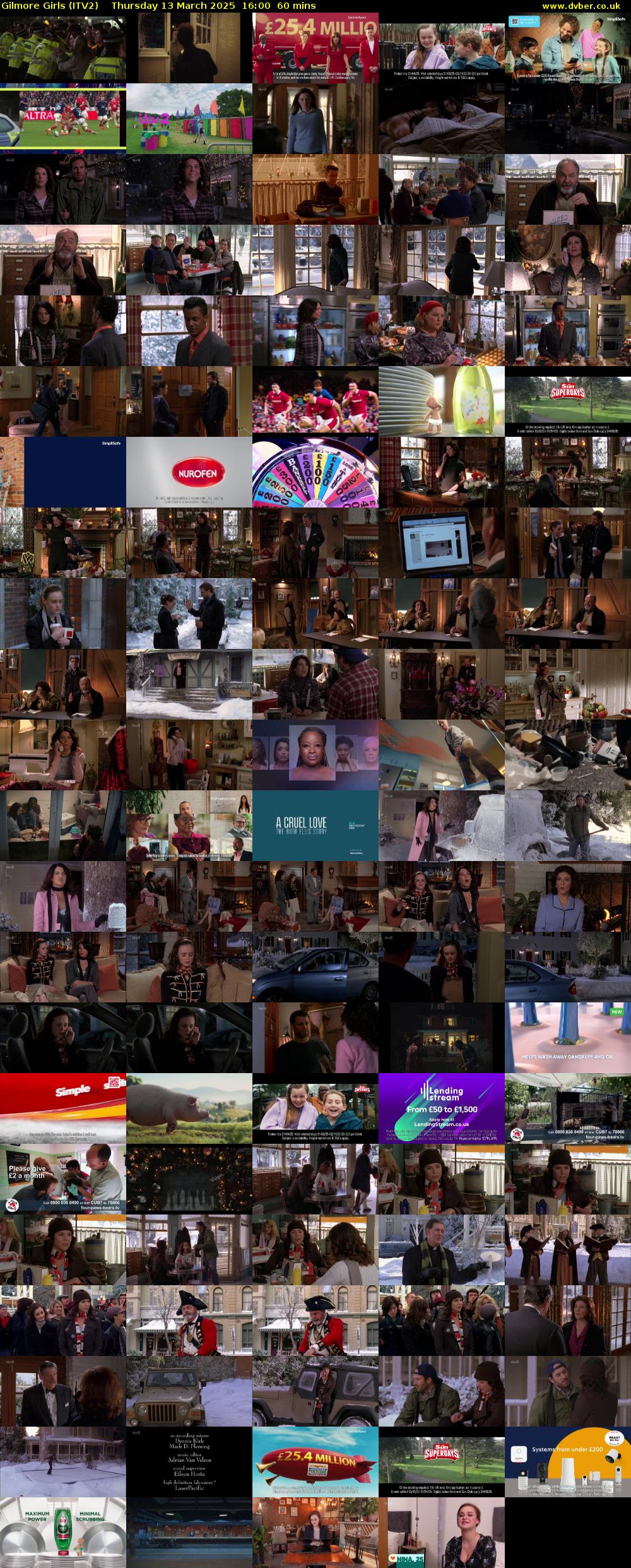 Gilmore Girls (ITV2) Thursday 13 March 2025 16:00 - 17:00