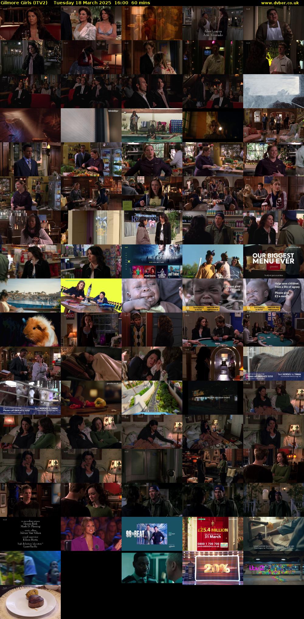 Gilmore Girls (ITV2) Tuesday 18 March 2025 16:00 - 17:00