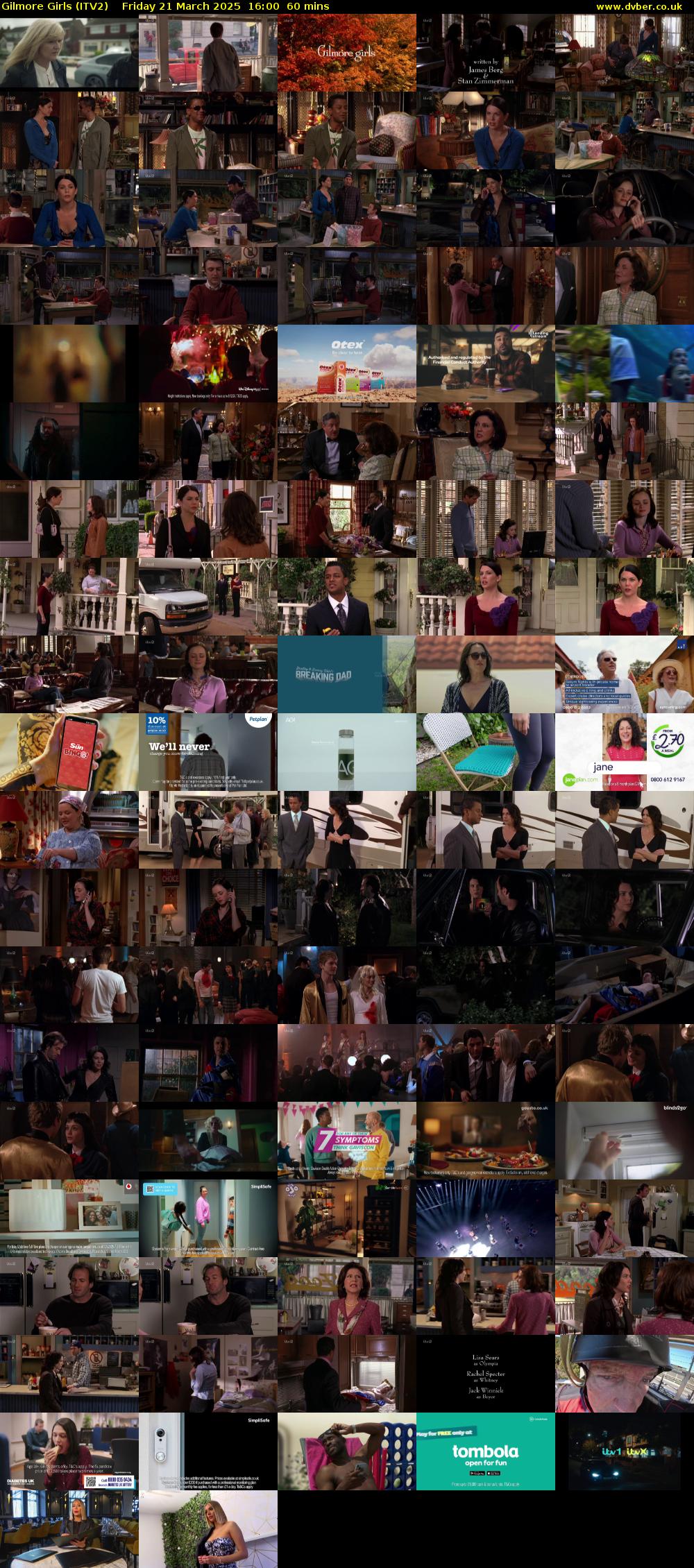 Gilmore Girls (ITV2) Friday 21 March 2025 16:00 - 17:00