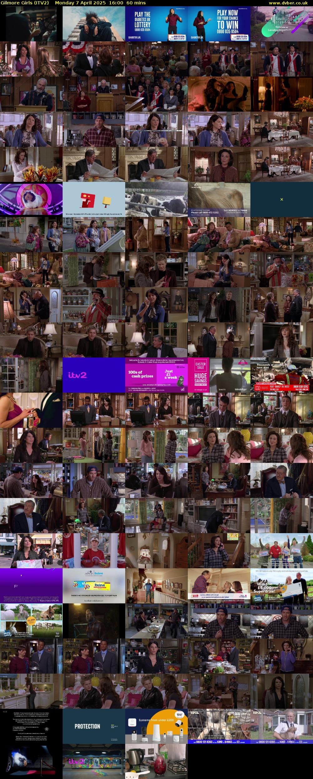 Gilmore Girls (ITV2) Monday 7 April 2025 16:00 - 17:00