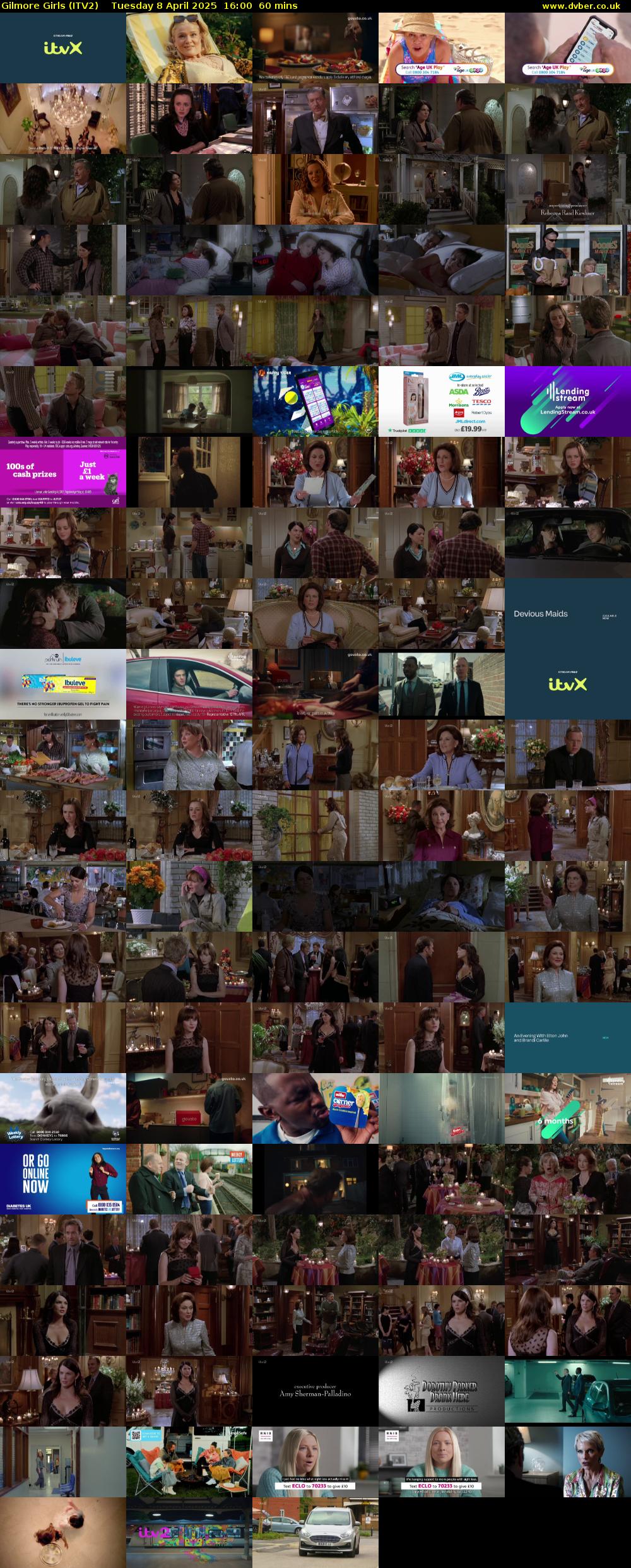Gilmore Girls (ITV2) Tuesday 8 April 2025 16:00 - 17:00