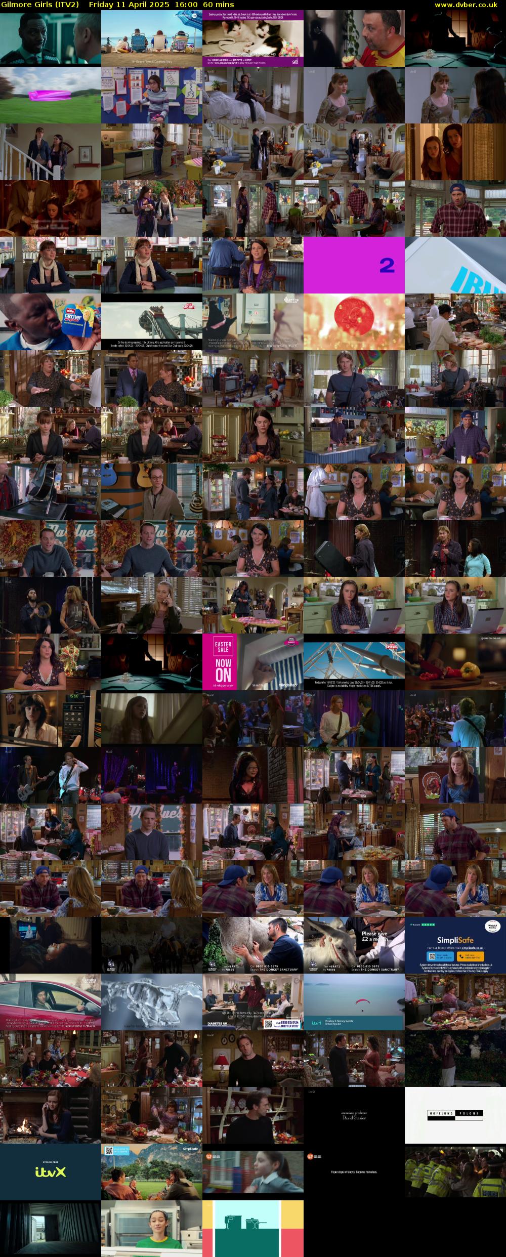 Gilmore Girls (ITV2) Friday 11 April 2025 16:00 - 17:00