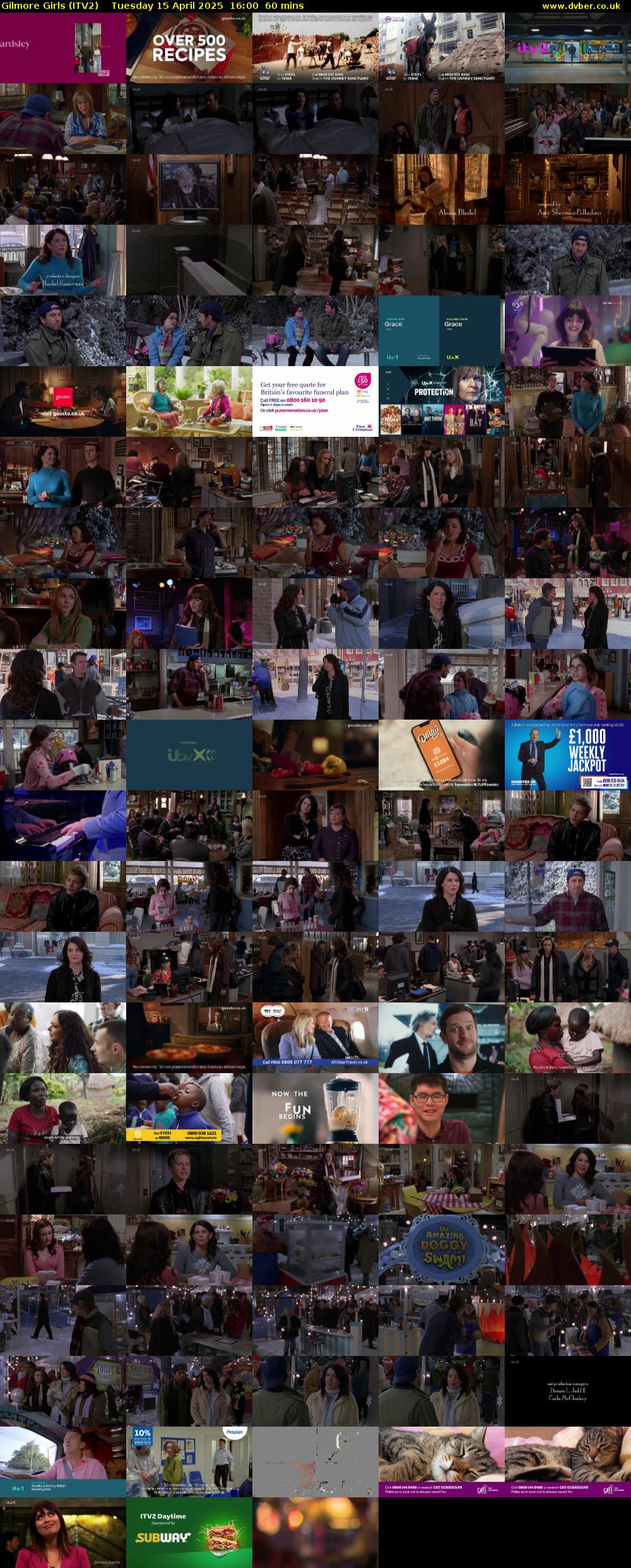 Gilmore Girls (ITV2) Tuesday 15 April 2025 16:00 - 17:00