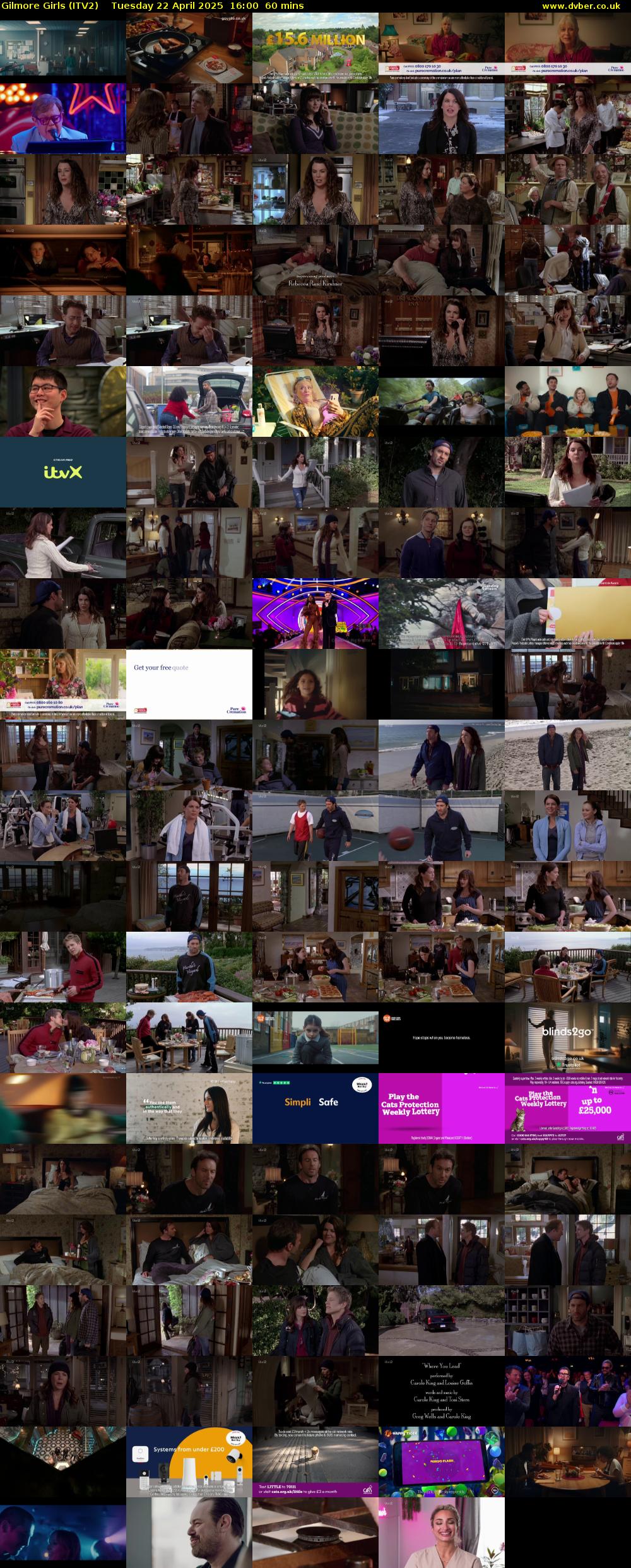 Gilmore Girls (ITV2) Tuesday 22 April 2025 16:00 - 17:00