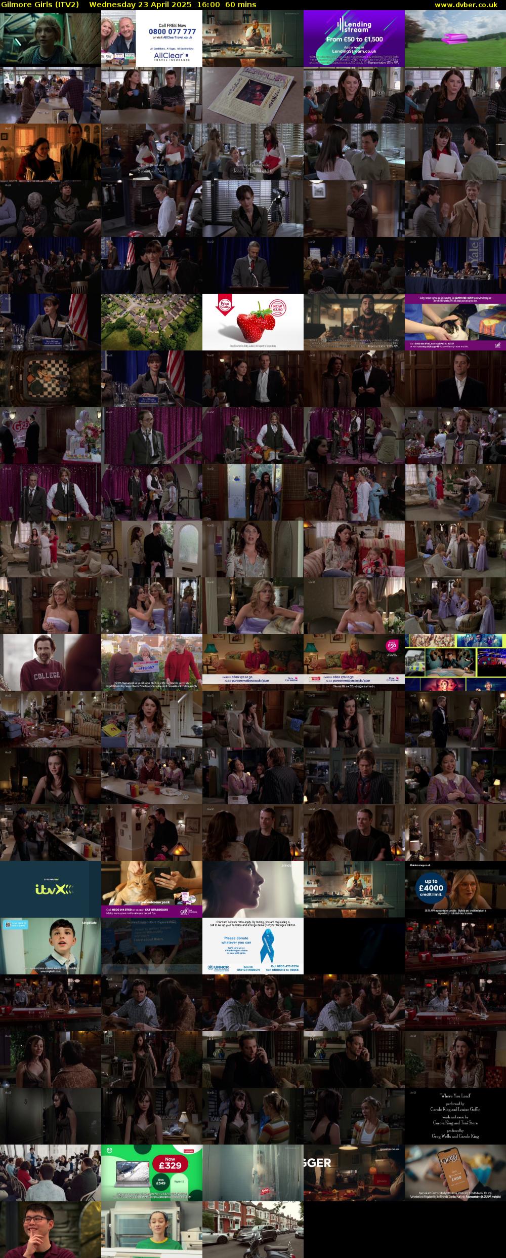 Gilmore Girls (ITV2) Wednesday 23 April 2025 16:00 - 17:00