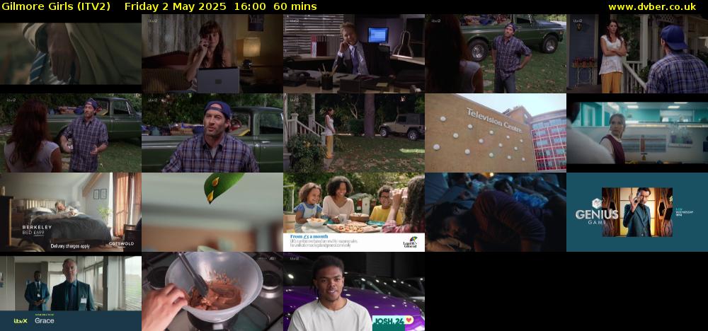 Gilmore Girls (ITV2) Friday 2 May 2025 16:00 - 17:00