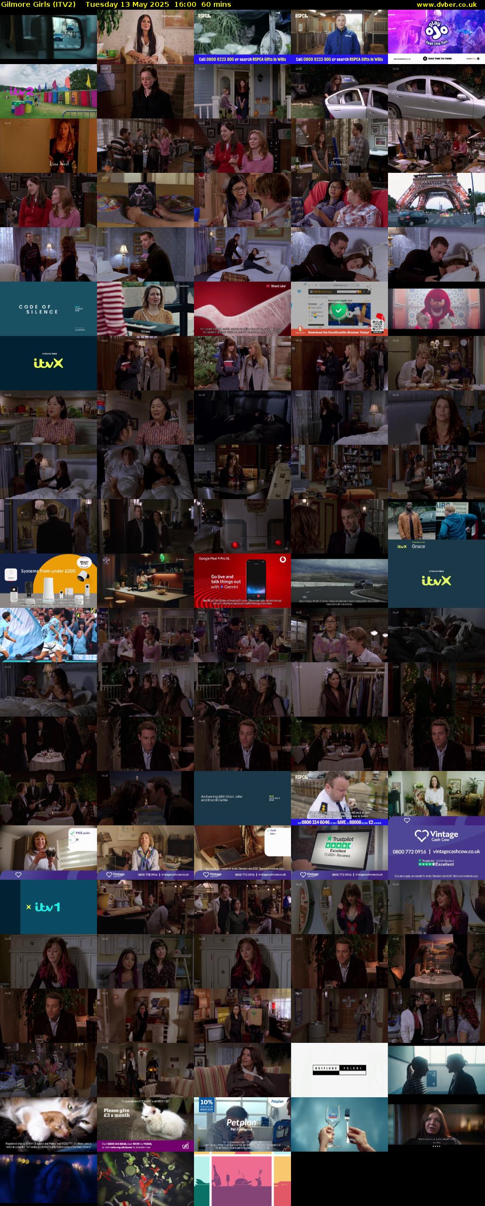 Gilmore Girls (ITV2) Tuesday 13 May 2025 16:00 - 17:00