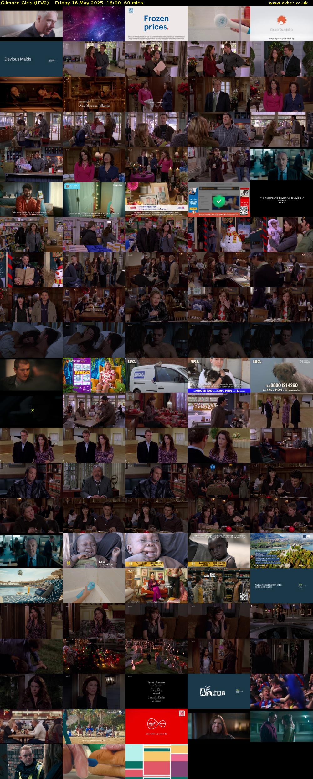 Gilmore Girls (ITV2) Friday 16 May 2025 16:00 - 17:00