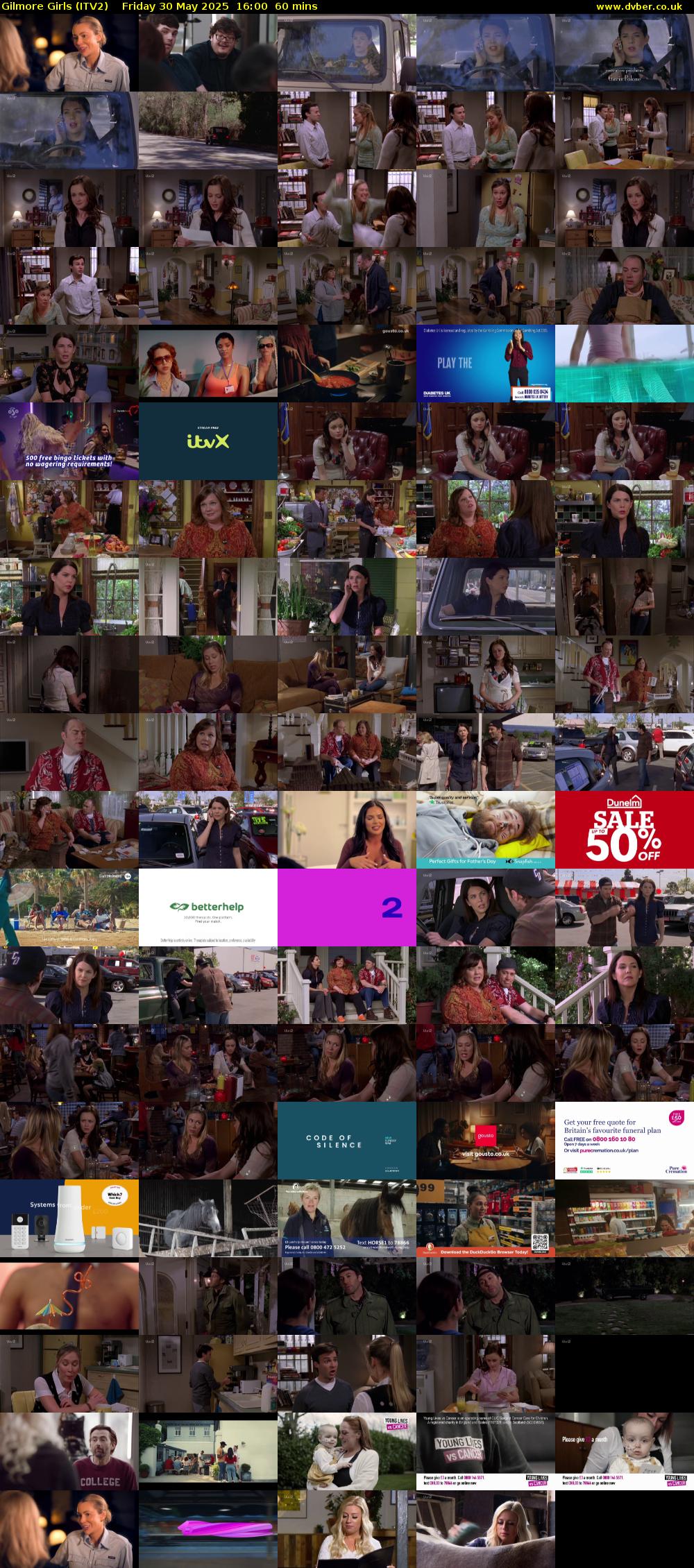 Gilmore Girls (ITV2) Friday 30 May 2025 16:00 - 17:00
