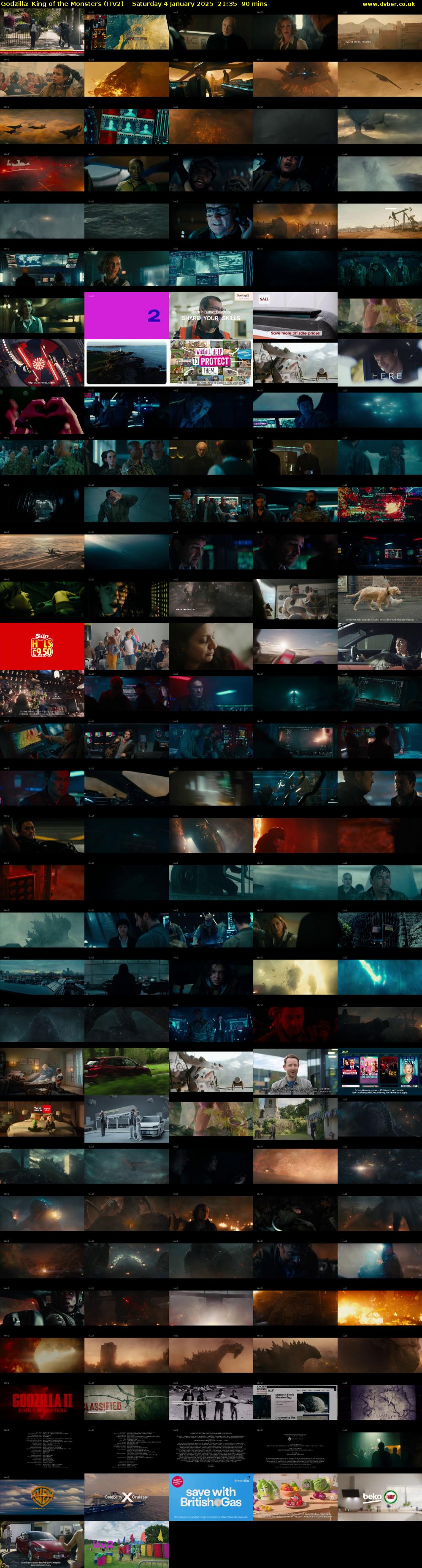Godzilla: King of the Monsters (ITV2) Saturday 4 January 2025 21:35 - 23:05