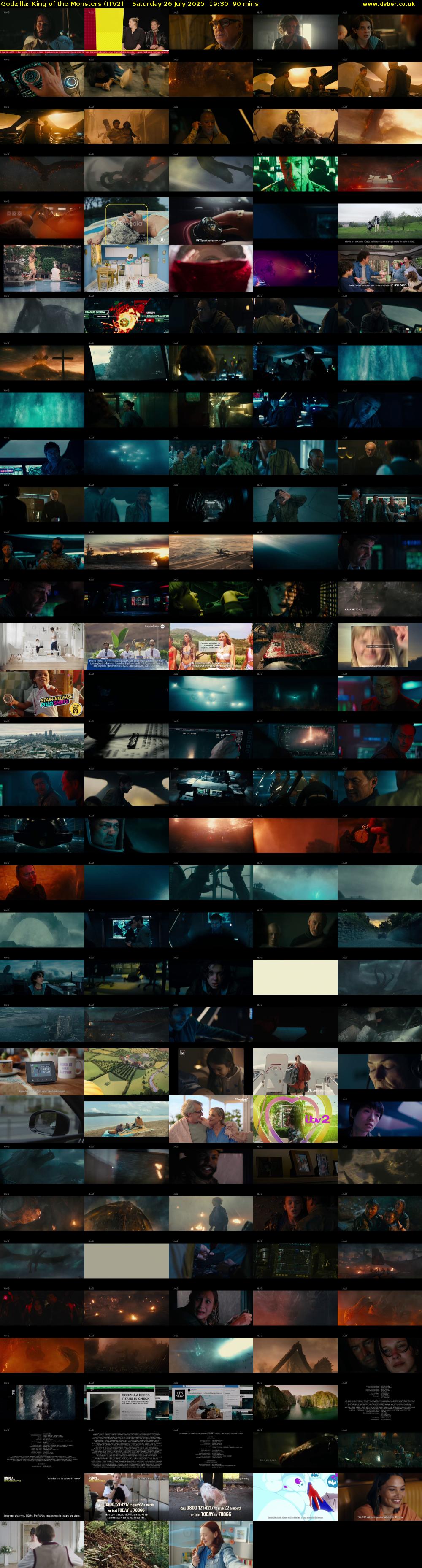 Godzilla: King of the Monsters (ITV2) Saturday 26 July 2025 19:30 - 21:00