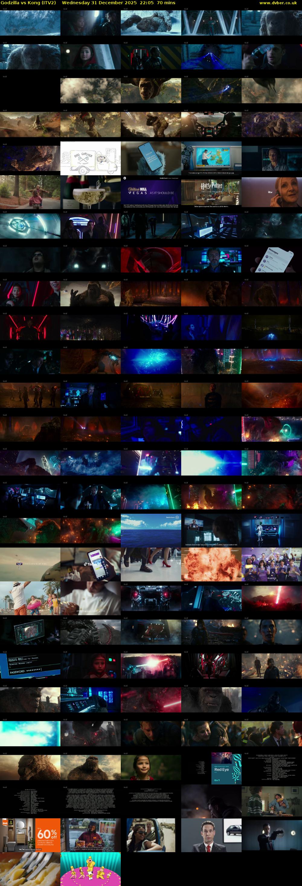 Godzilla vs Kong (ITV2) Wednesday 31 December 2025 22:05 - 23:15