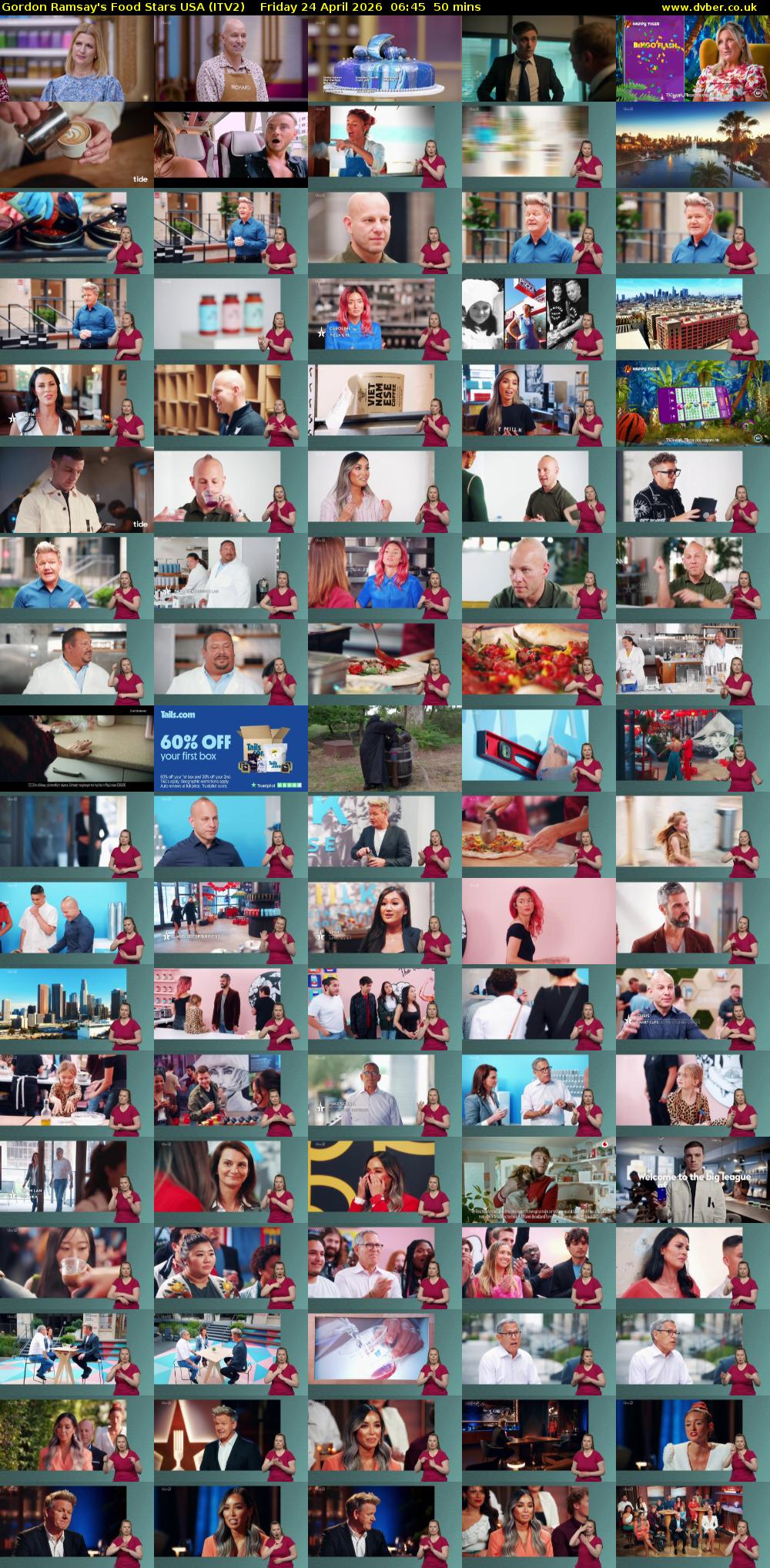 Gordon Ramsay's Food Stars USA (ITV2) Friday 24 April 2026 06:45 - 07:35