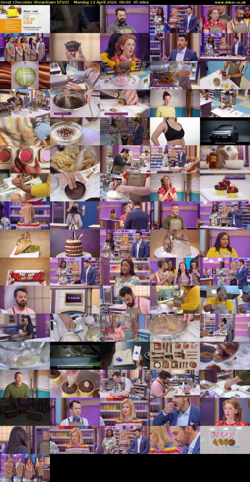 Great Chocolate Showdown (ITV2) Monday 13 April 2026 06:00 - 06:45