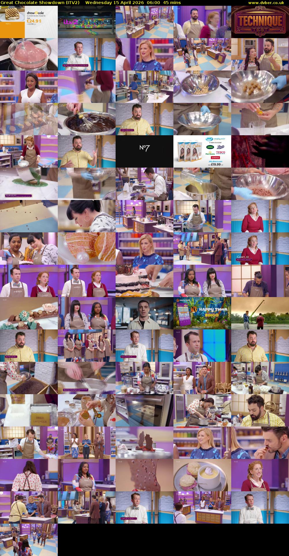 Great Chocolate Showdown (ITV2) Wednesday 15 April 2026 06:00 - 06:45
