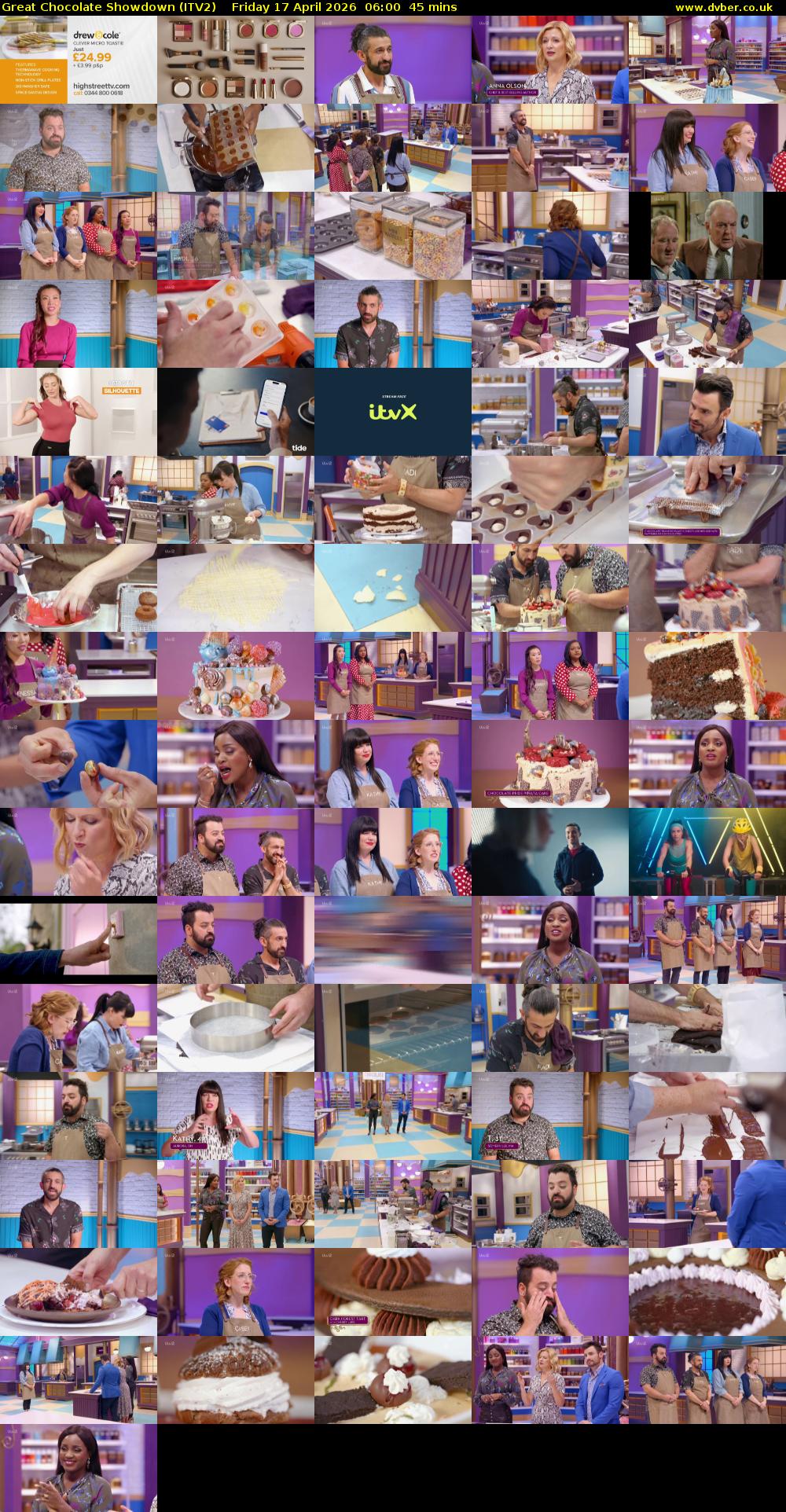 Great Chocolate Showdown (ITV2) Friday 17 April 2026 06:00 - 06:45