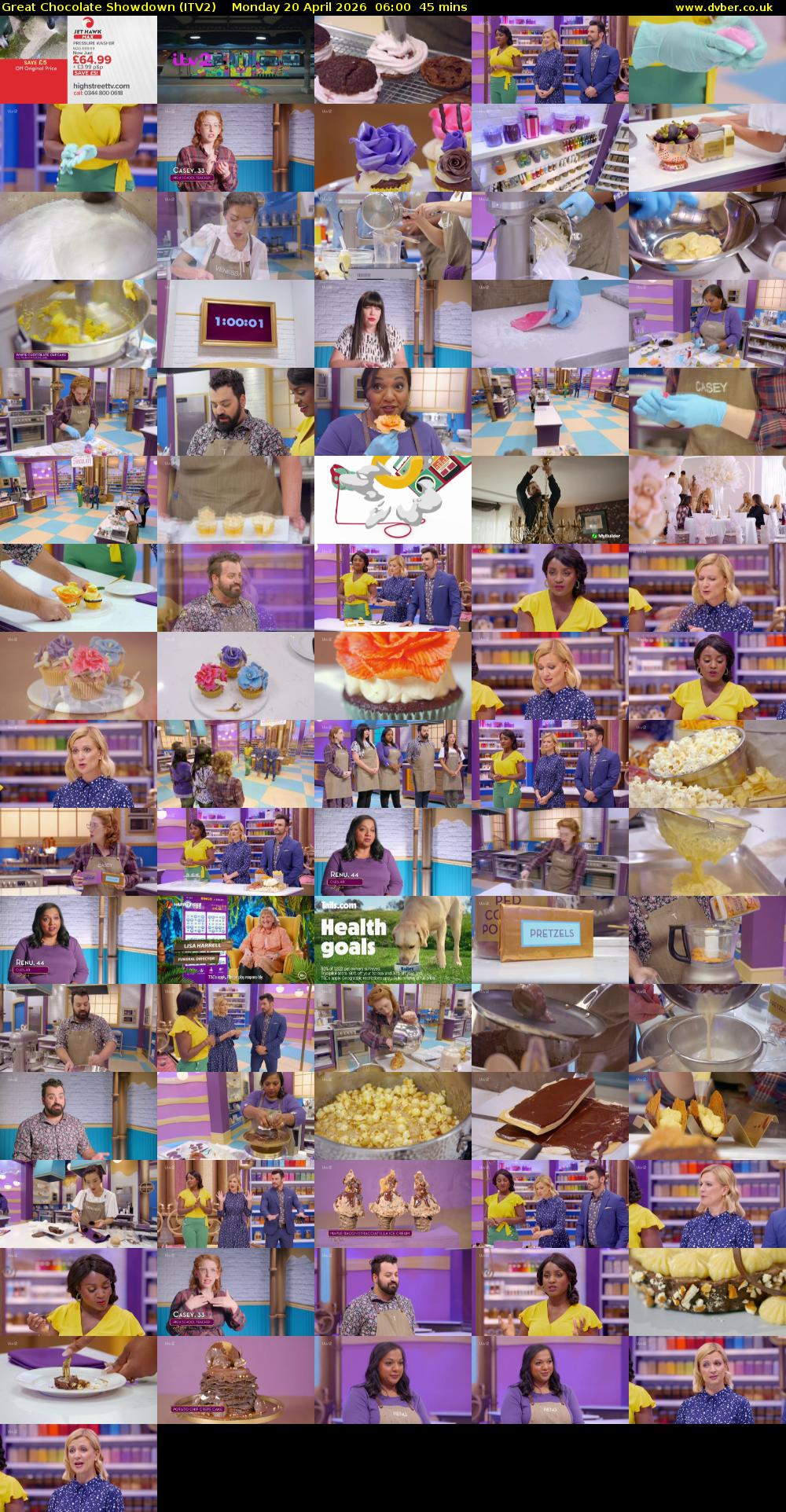 Great Chocolate Showdown (ITV2) Monday 20 April 2026 06:00 - 06:45