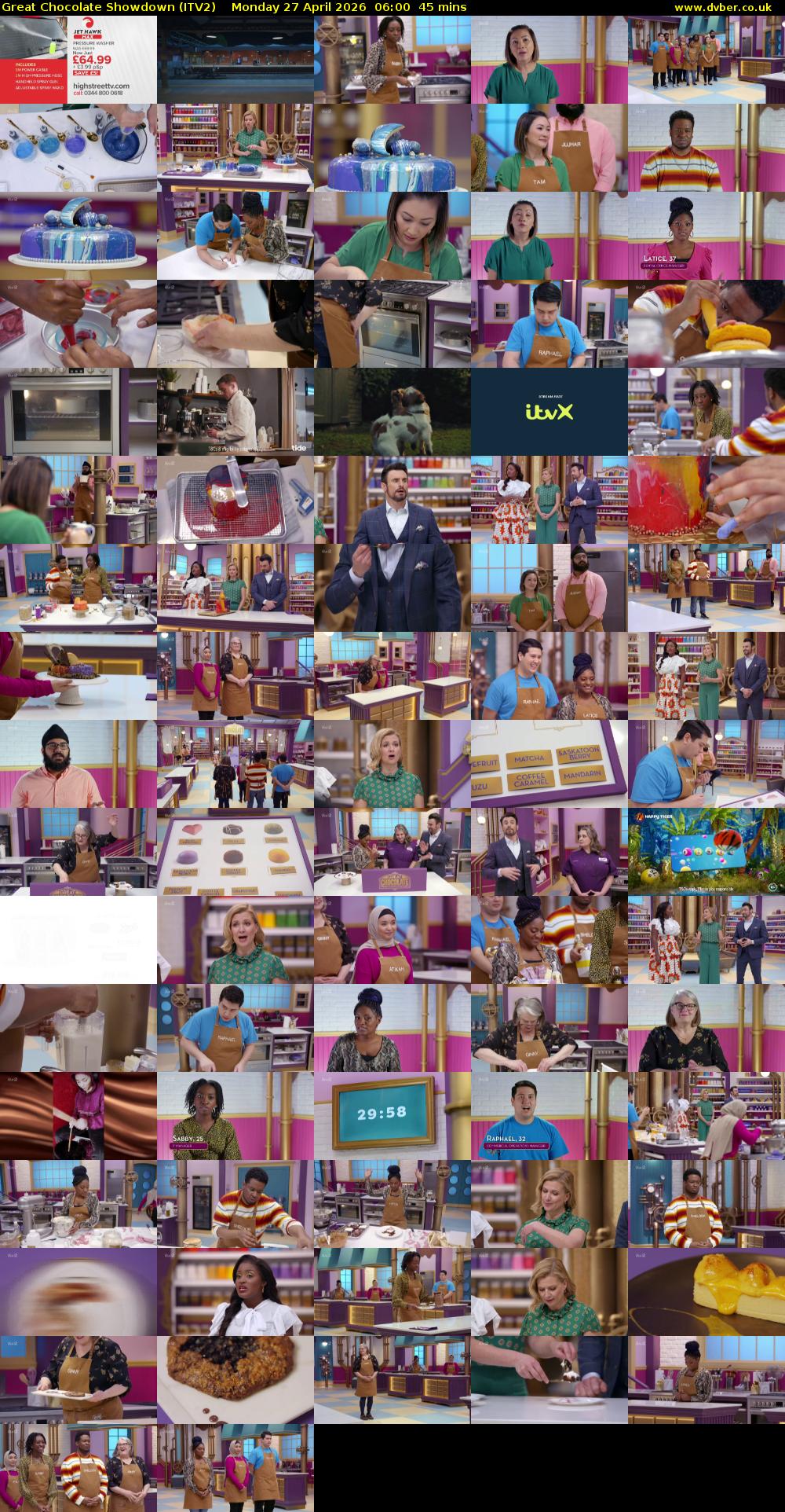 Great Chocolate Showdown (ITV2) Monday 27 April 2026 06:00 - 06:45
