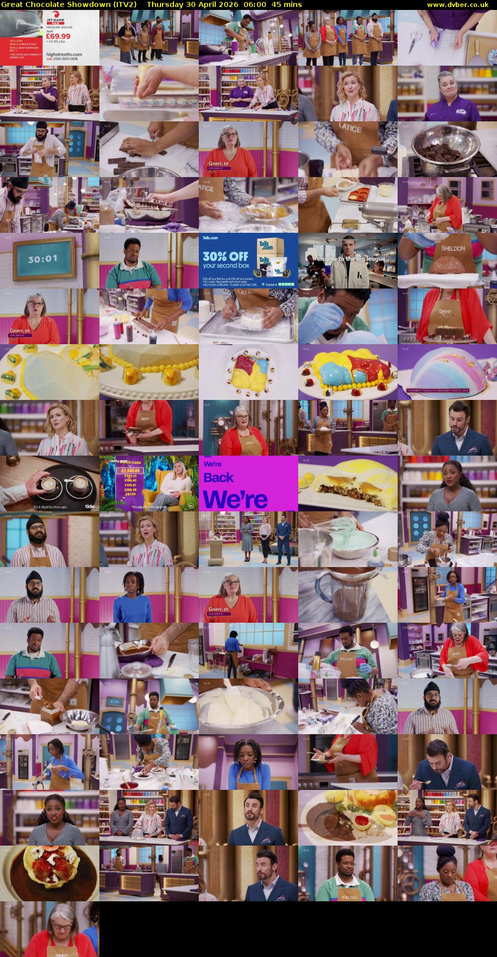 Great Chocolate Showdown (ITV2) Thursday 30 April 2026 06:00 - 06:45