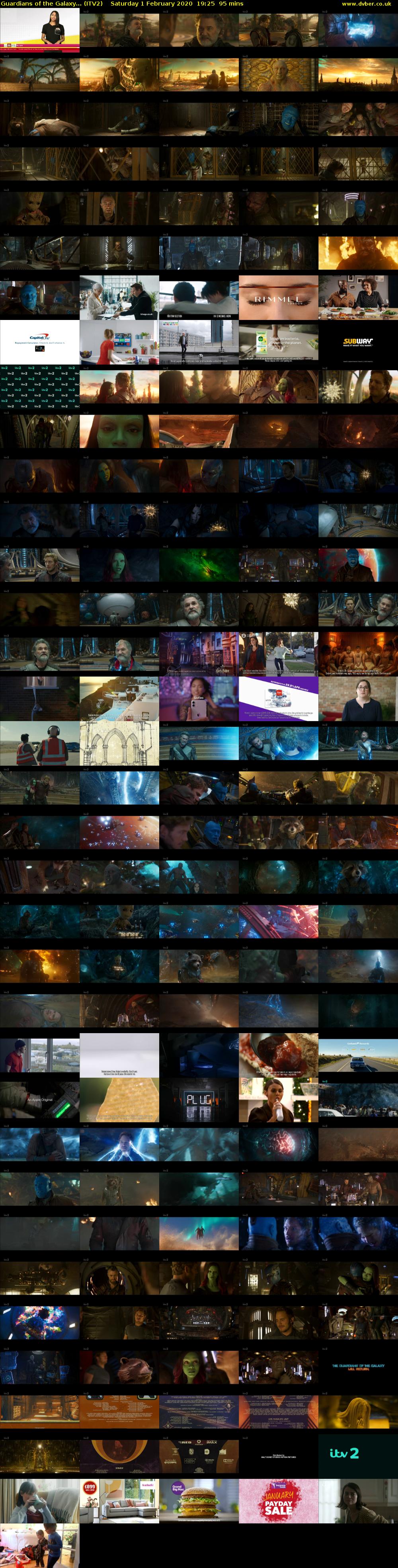Guardians of the Galaxy... (ITV2) Saturday 1 February 2020 19:25 - 21:00