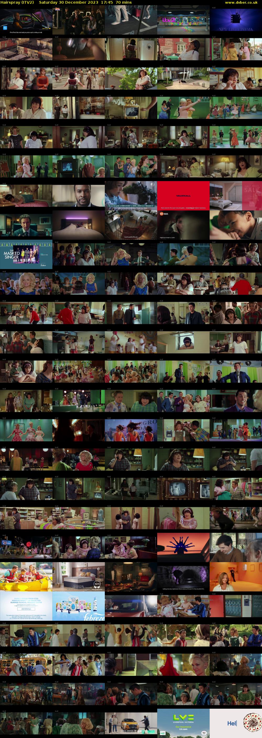 Hairspray (ITV2) Saturday 30 December 2023 17:45 - 18:55