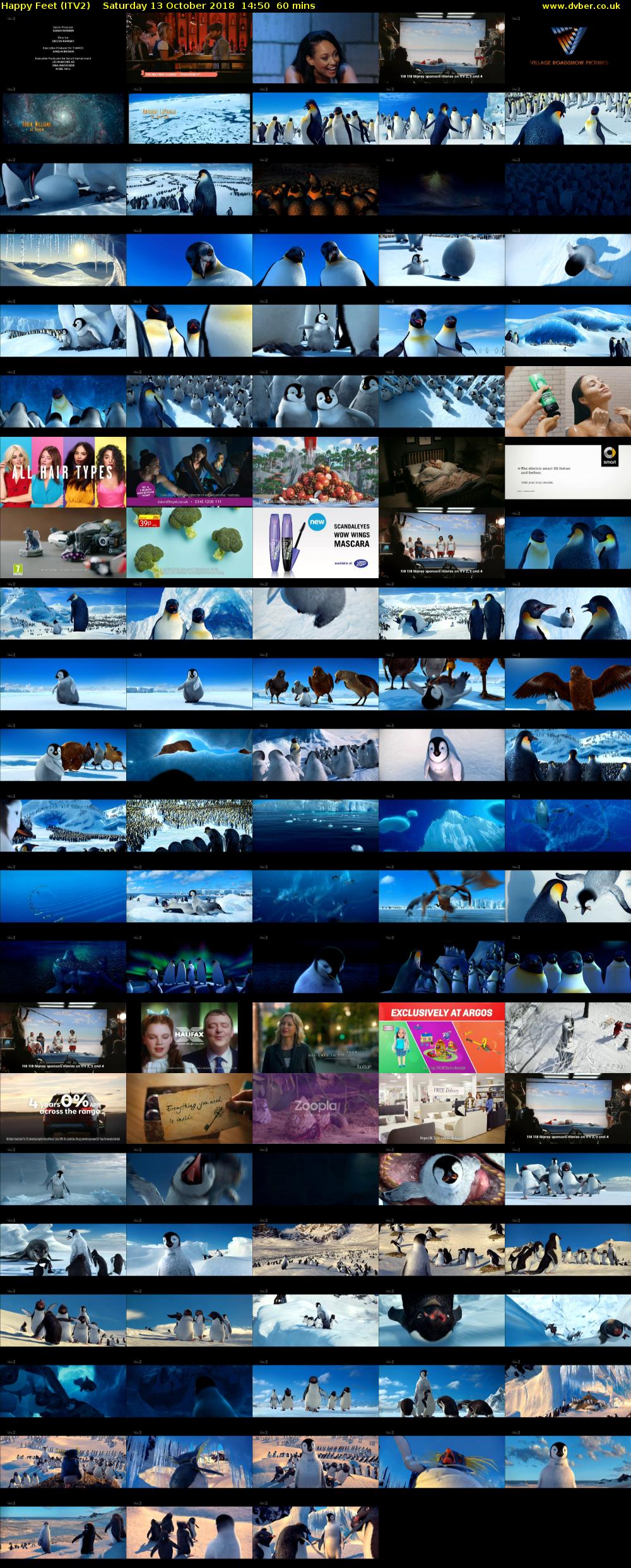 Happy Feet (ITV2) Saturday 13 October 2018 14:50 - 15:50