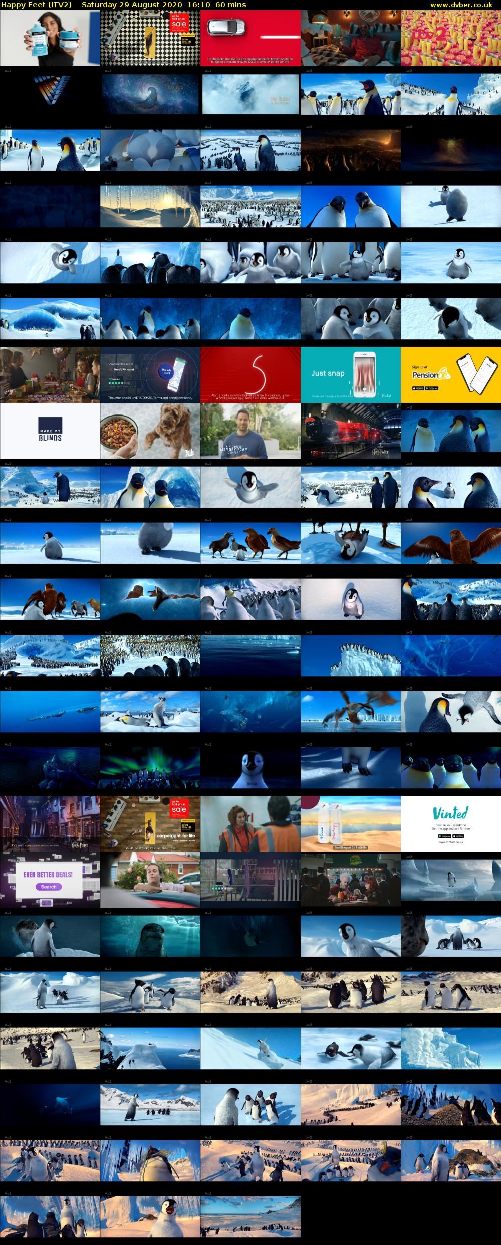 Happy Feet (ITV2) Saturday 29 August 2020 16:10 - 17:10