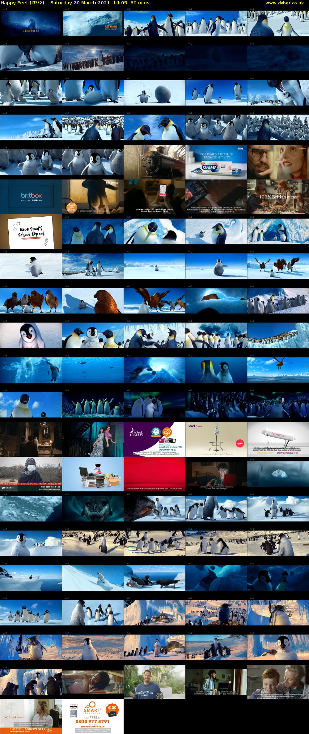 Happy Feet (ITV2) Saturday 20 March 2021 14:05 - 15:05