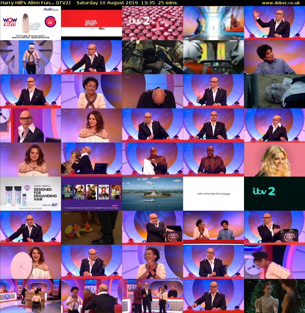 Harry Hill's Alien Fun... (ITV2) Saturday 10 August 2019 13:35 - 14:00