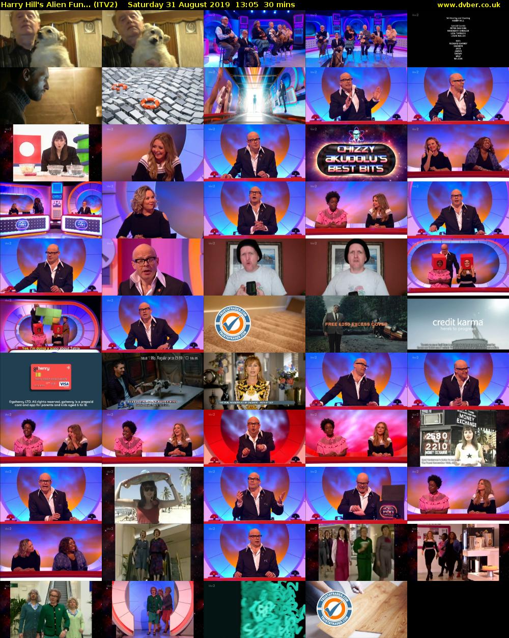 Harry Hill's Alien Fun... (ITV2) Saturday 31 August 2019 13:05 - 13:35