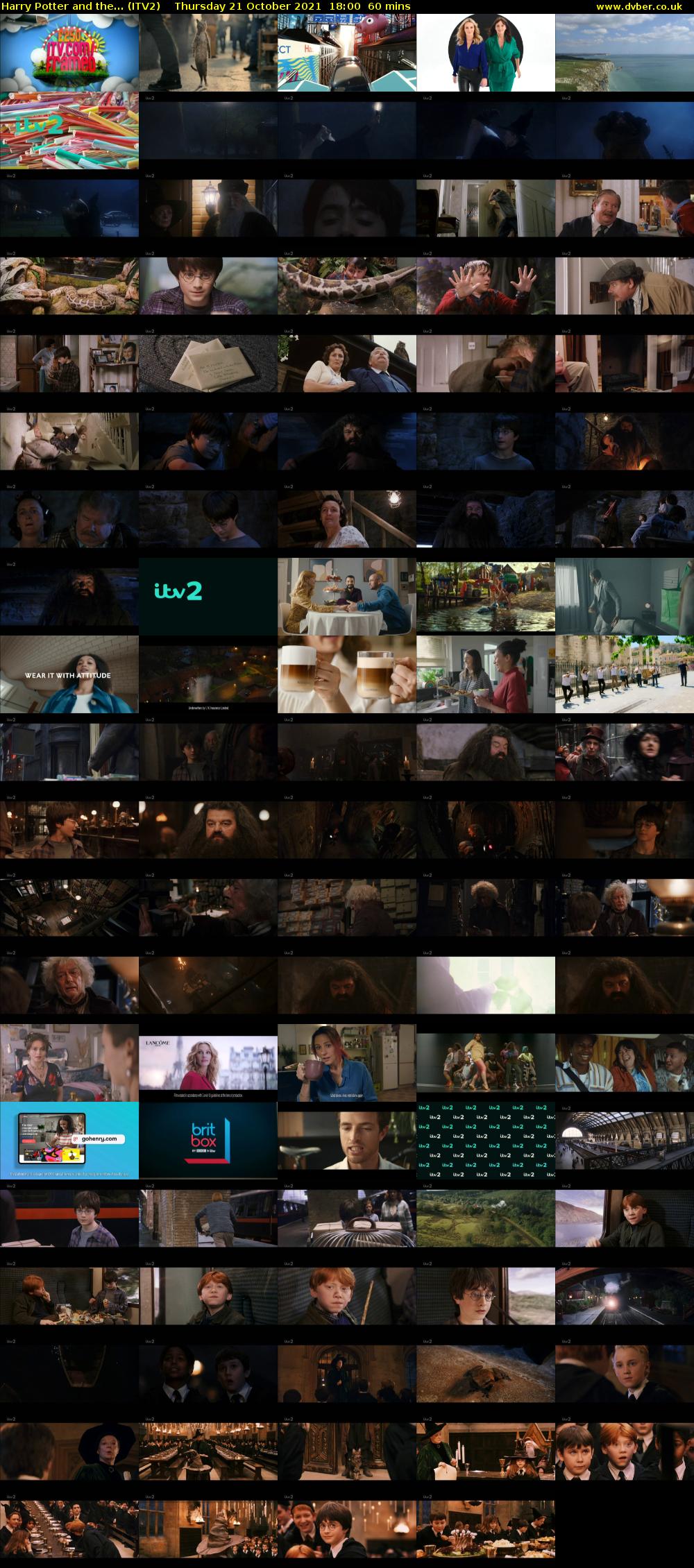 Harry Potter and the... (ITV2) Thursday 21 October 2021 18:00 - 19:00