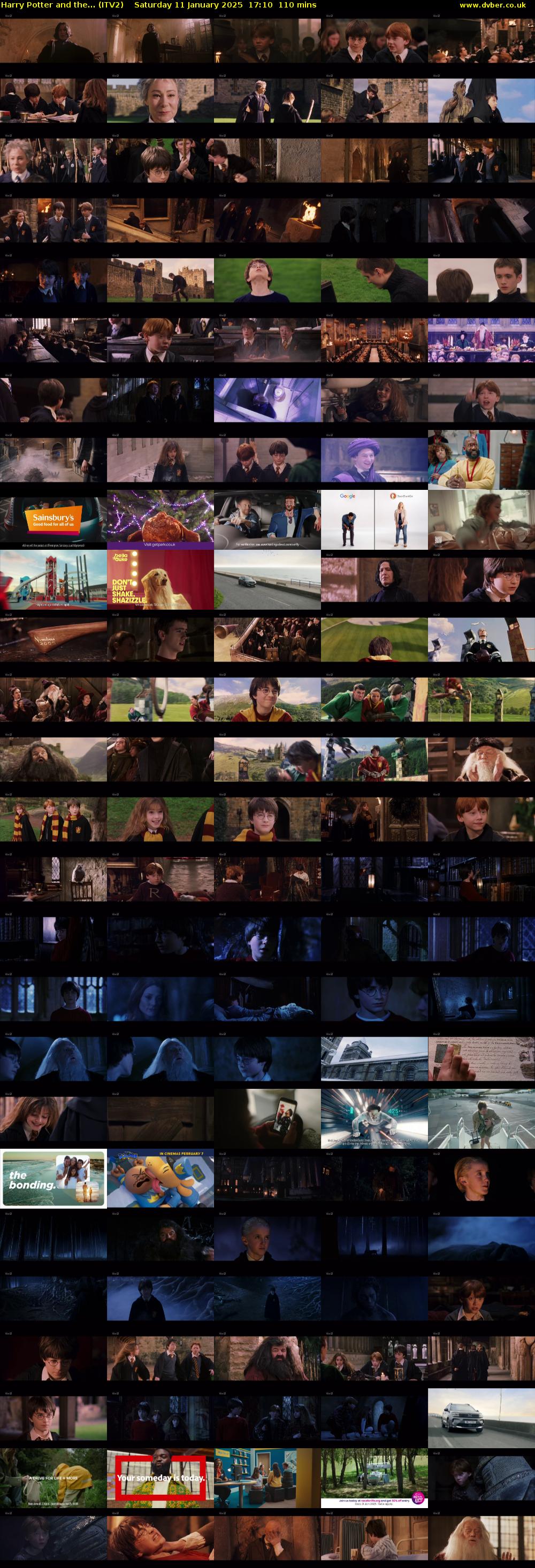 Harry Potter and the... (ITV2) Saturday 11 January 2025 17:10 - 19:00