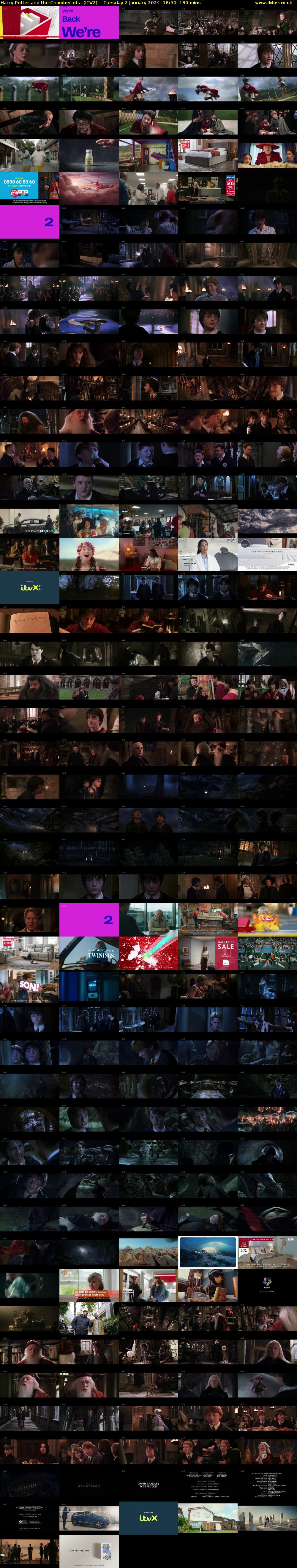 Harry Potter and the Chamber of... (ITV2) Tuesday 2 January 2024 18:50 - 21:00